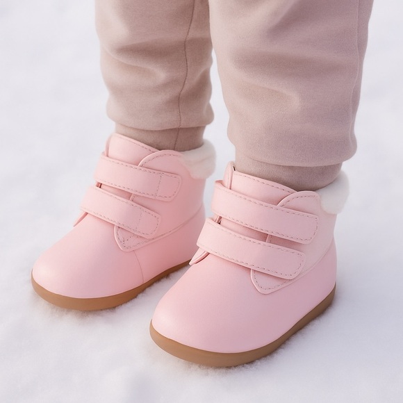Krisp Pink Baby Girls First Walking Boots - Picture 1 of 7